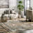 Aagna Distressed Medallion Power Loom Performance Brown/Gray/Ivory Rug-1521723494