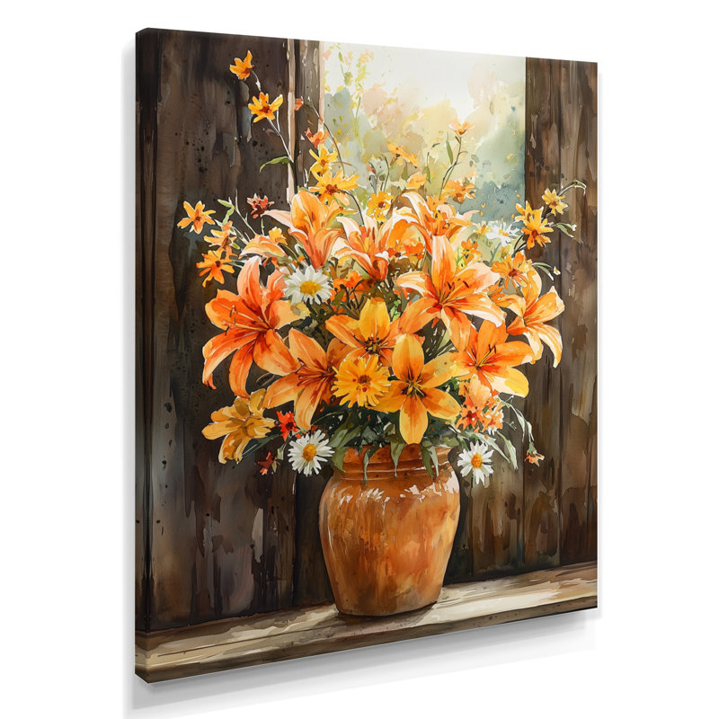 Jernigan - impressions murales florales, H 40 po x l 30 po, Toile tendue, Ne s’applique pas
