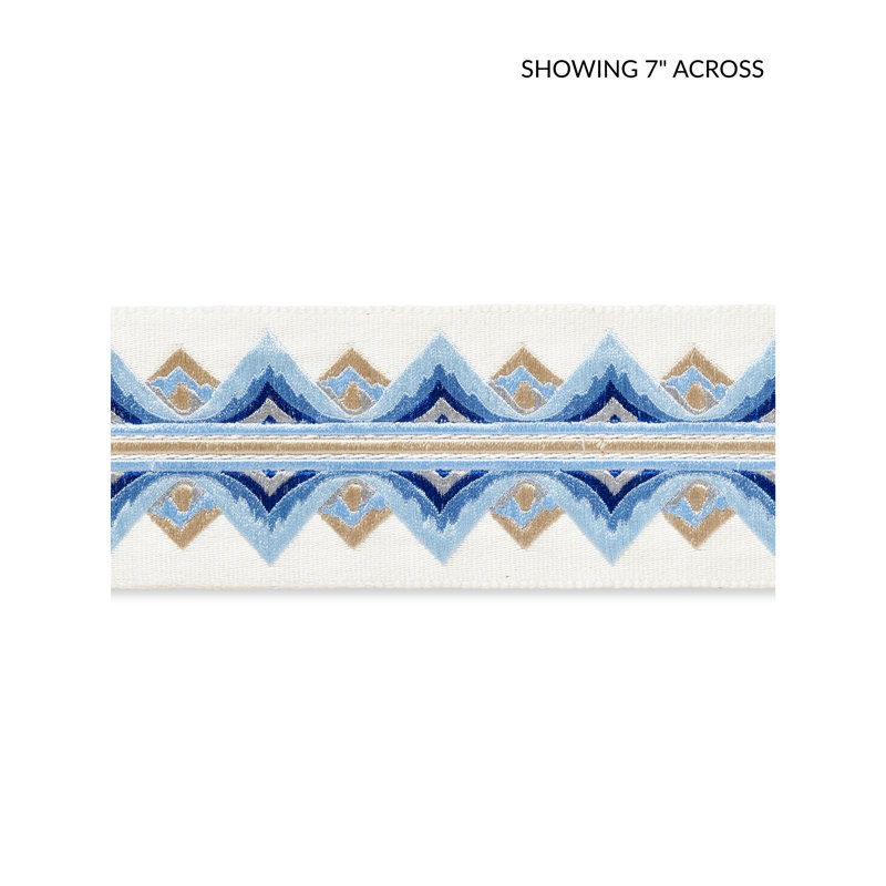 RUBAN brodé FLAMME, Porcelaine