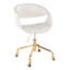 Chaise de travail en métal doré et similicuir-1063305576-1063305583