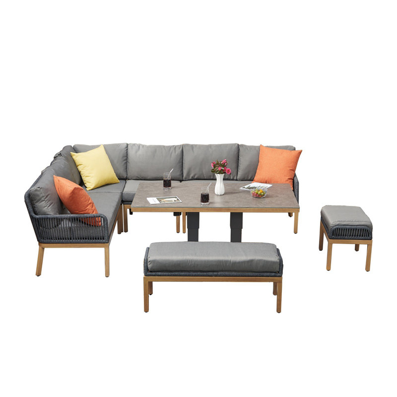 Patio Dining Set Table,, Lift Up Table