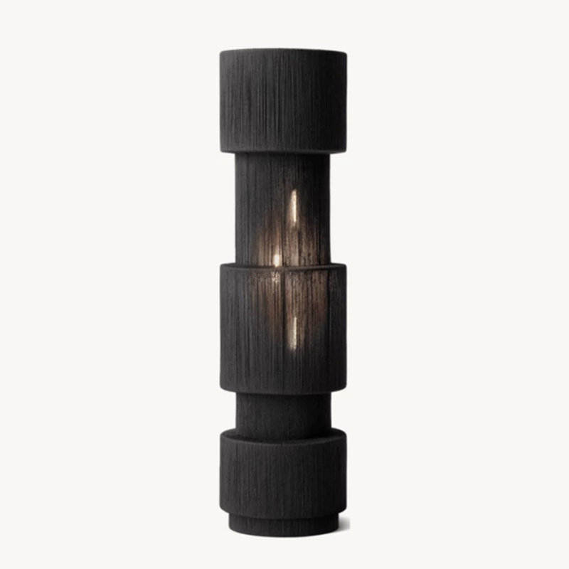Lampes sur pied en fer noir, Noir