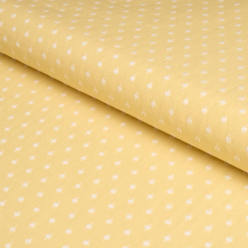 Tissu Barlow, Ivoire / jaune