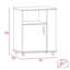 Armoire à micro-ondes, porte simple, trois tablettes latérales - blanc
