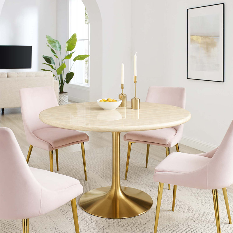 Modway Lippa Round, Gold, 29" H x 47" W x 47" D