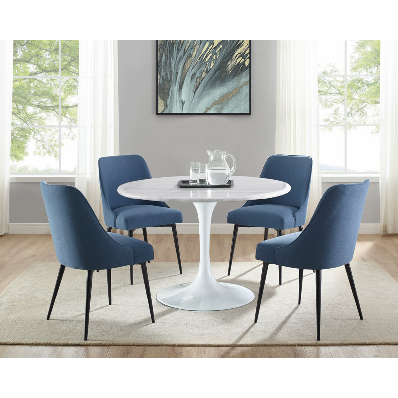 Mcmullan 18'' H Upholstered Side Chair, Blue