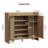 Chada 30 Pair Rattan Shoe Storage Cabinet With 3 Doors And Adjustable Shelves-110438749