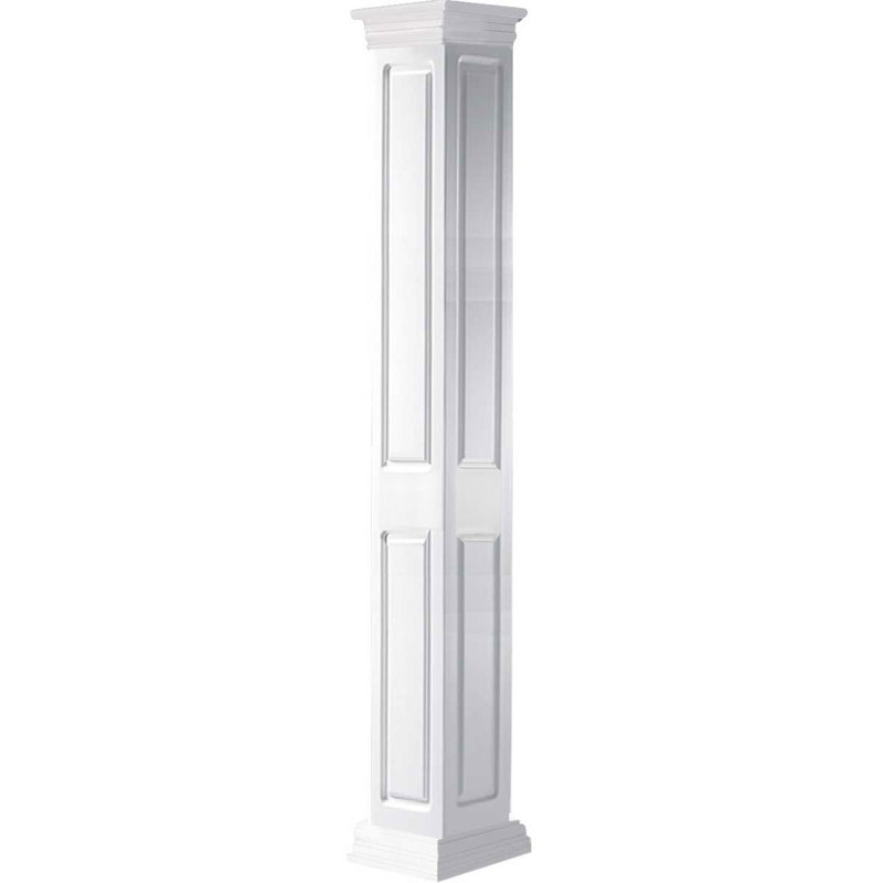 Ensemble de colonnes à double panneau surélevé Craftsman Classic Square, H 60 po x l 11,63 po