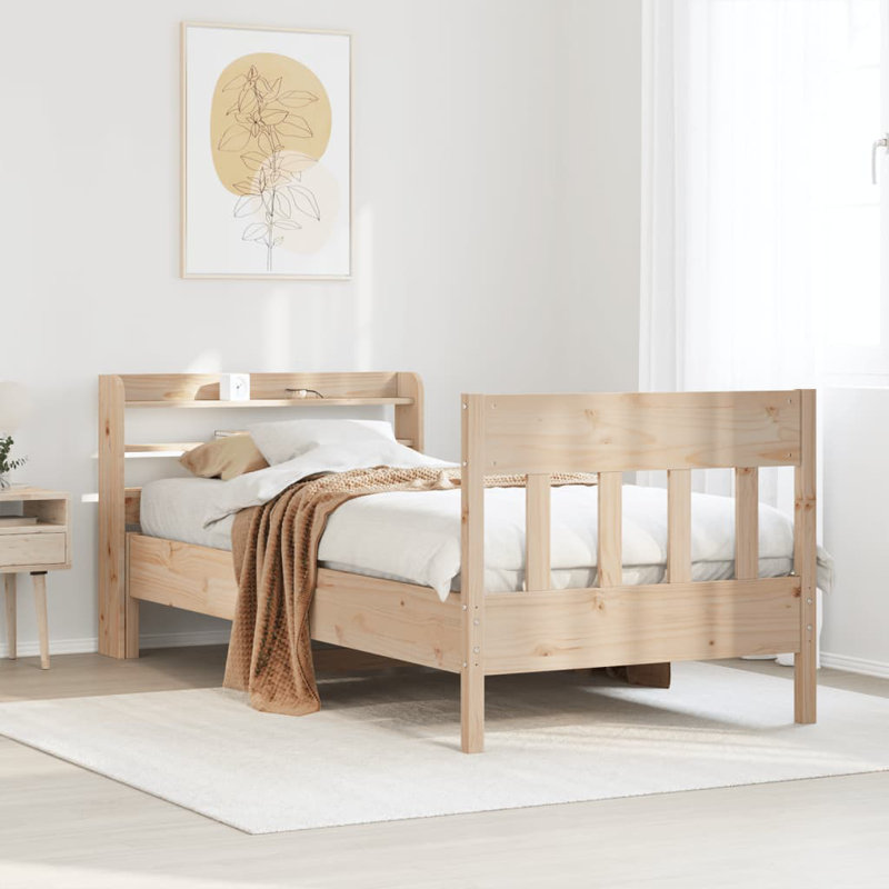 Storage Bed, Brown, European Single (90 x 200 cm)