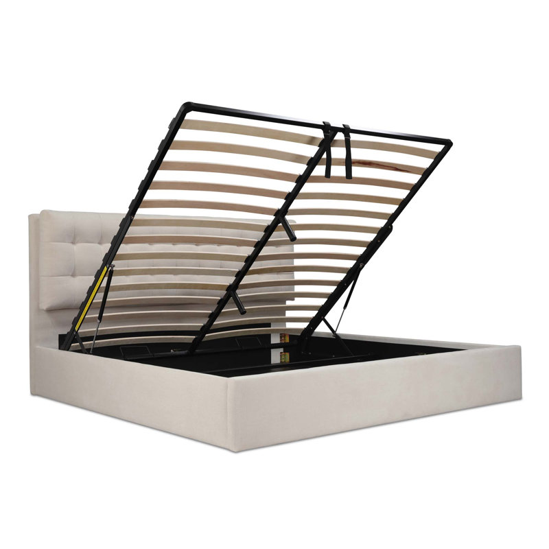 Sebastion Storage Bed, Queen, Cream