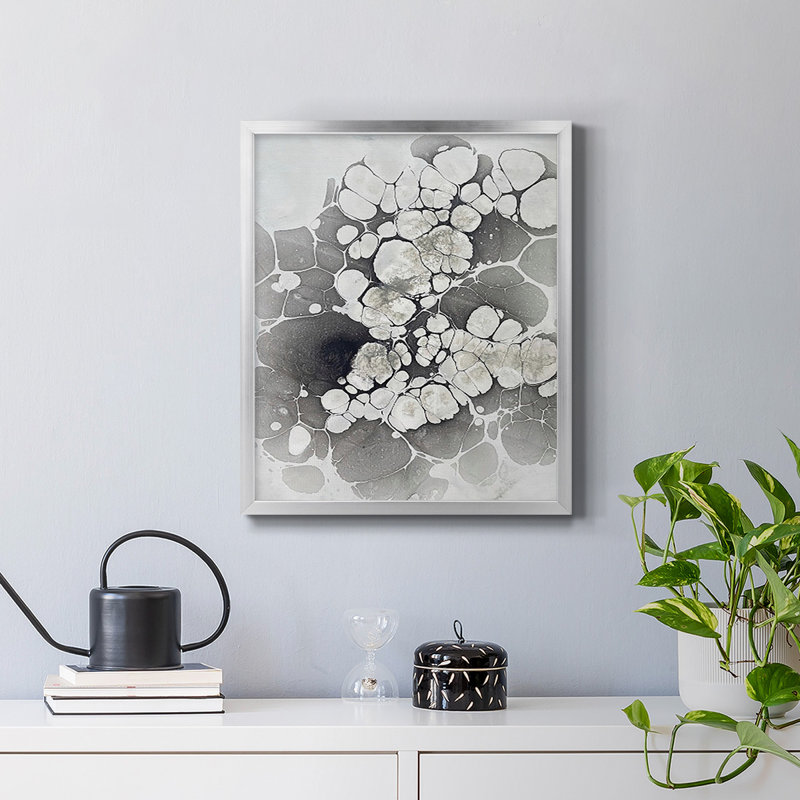 Toile de qualité supérieure Marble VII - prête à être accrochée, Argent, H 24 po x l 20 po