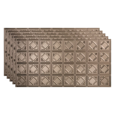 24.375'' L x 48.375'' W Textured Vinyl Glue Up Ceiling Tile