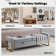 Drewes 66'' W Upholstered Storage Bench for Bedroom End of Bed King Size with Button-Tufted and Metal Gold Legs
