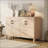 Cabinets, Farmhouse 4-Door with Natural Distressed Finish, Solid Wood Legs | Solid Wood+MDF | Entryway-1469950173