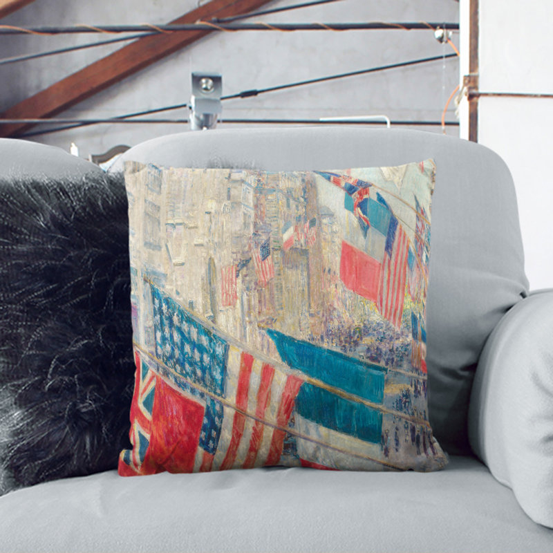 Allies Day in May Scatter Cushion, 55cm H x 55cm W x 20cm D, Stone