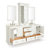 85'' Double Bathroom Vanity with White Quartz Top-101688716