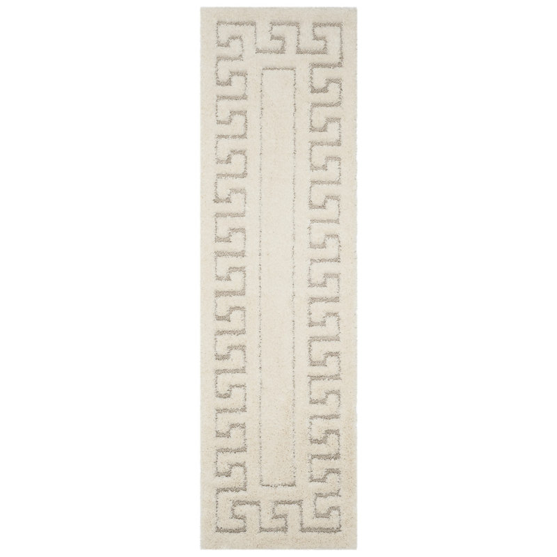 Ertvelde Shag Performance Solid Color Rug, Runner 2'3" x 8'