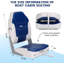 2-Pack Folding Boat Seats, High Back Marine Chairs with Thick Padding for Pontoon & Canoe