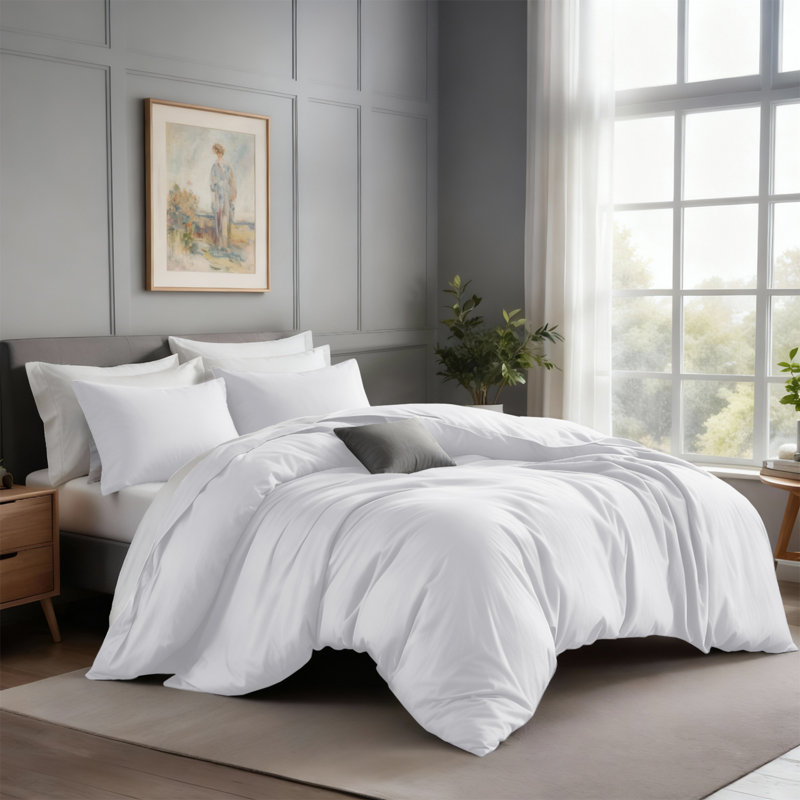 Luxury Grey Microfiber Duvet Cover Set – Hotel-Quality, Ultra-Soft, Durable, Lightweight Bedding With Matching Pillowcases