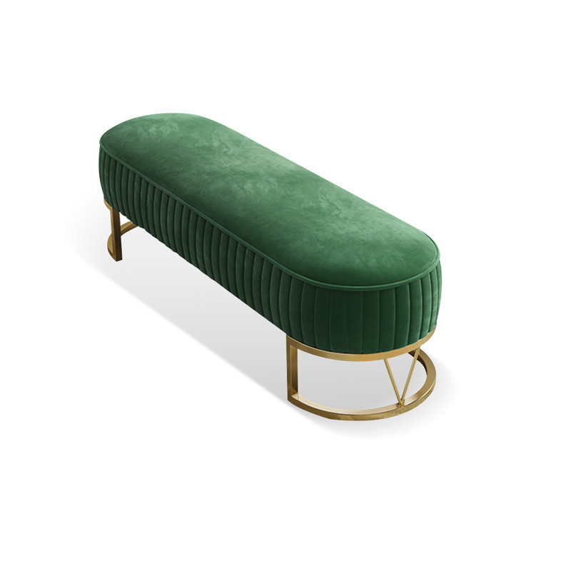 Banc avec revêtement, H 16,93 po x l 39,37 po x P 17,72 po, Vert