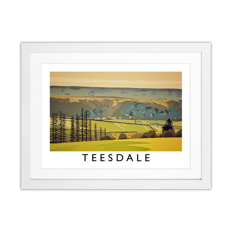 Teesdale by Richard O'Neill - Print, White Framed, 43.5cm H x 53.5cm W x 3cm D