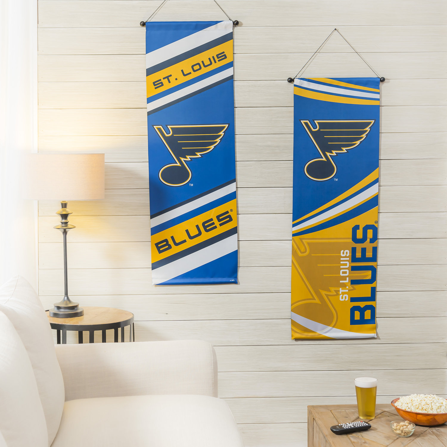 Download St Louis Blues Logo In Wood Wallpaper