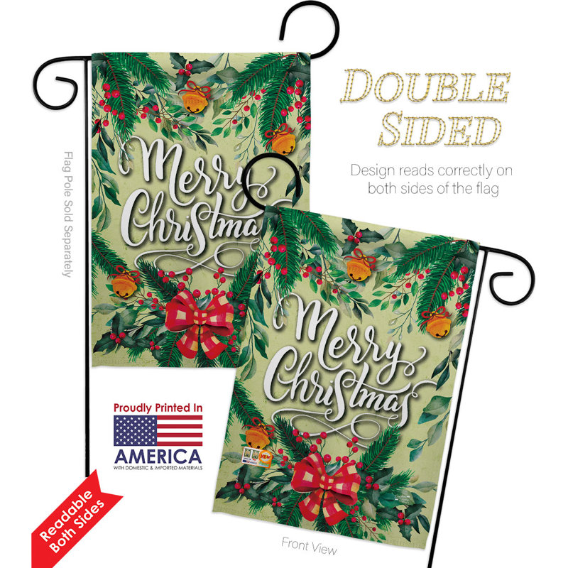 Ensemble de drapeaux 18,5 x 13 po Merry Christmas