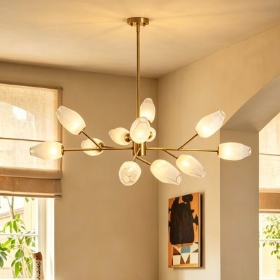 12 - Light Sputnik Glass Chandeliers Pendants Light