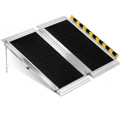 Portable Wheelchair Ramp, 2FT, Non-Slip Aluminum Folding Handicap Ramp for Wheelchair, 800 lbs Capacity, Door Threshold Ramps for Home Steps, Stairs, Entry, Threshold, Doorways, Scooter, Curbs