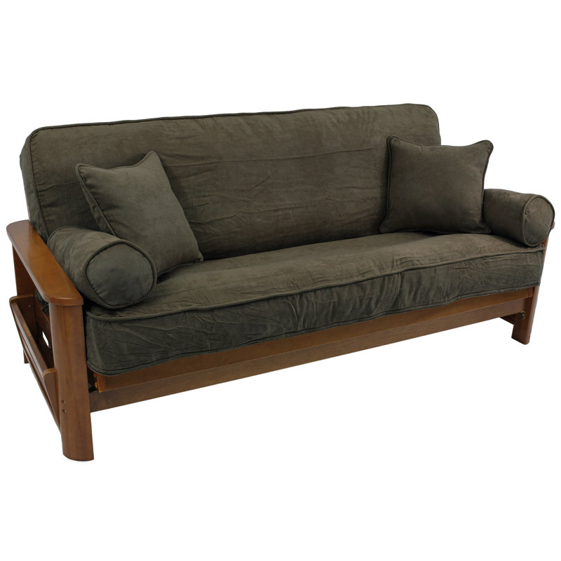 Housse pour futon à coussins carrés/rectangulaires, Gris
