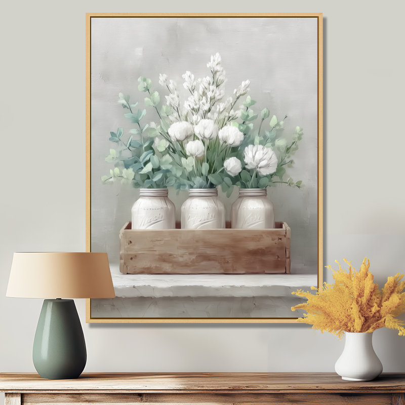 «Rustic Farmhouse Pe pivons», reproduction d'art sur toile, impression sur toile, H 40 po x l 30 po, Cadre flottant, Noir
