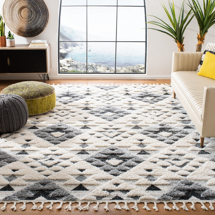 ImraanMoroccan Tassel Shag Performance Geometric Rug