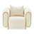 Sassani Accent Chair - Crepe/Gold