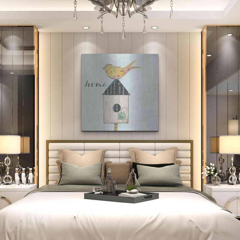 «At Home II Home» par Courtney Prahl, art mural en métal, H 36 po x l 36 po