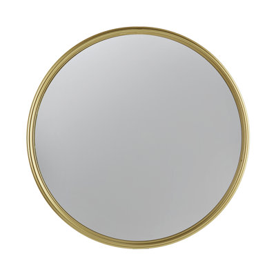 D11" Gold Round Mirror