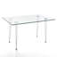 Zaiden Glass Top Metal Base Writing Desk