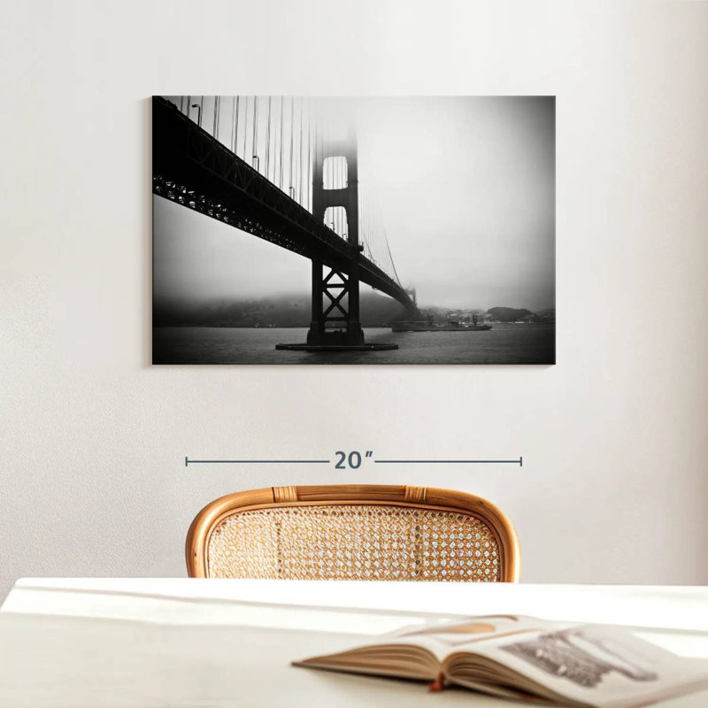 Nicci Smoggy Golden Gate Bridge, H 16 po x l 24 po