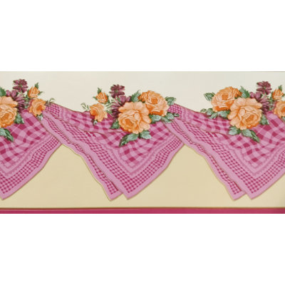 Bordure de papier peint à motif floral rétro L 33 pi x l 4 po Kaelynn