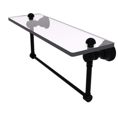 Freyja Glass Accent Shelf with Towel Bar