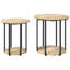  Side Table Set 2 Pcs Artisan Oak And Black 50 X 50 X 50.5 Cm-16308811