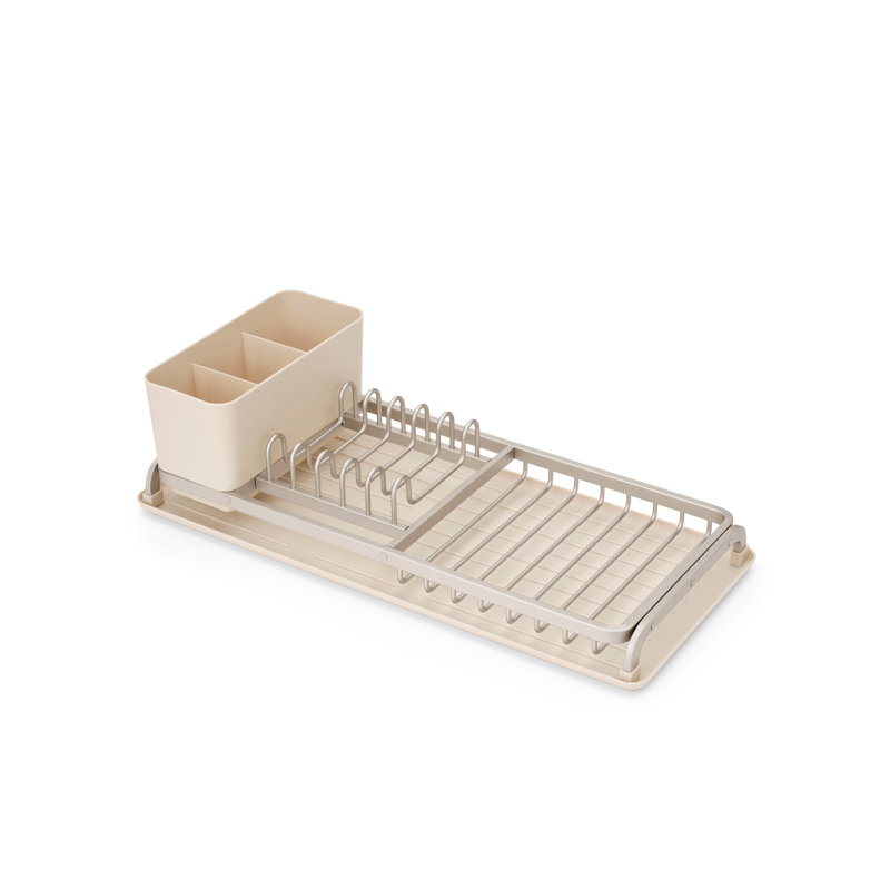 Brabantia Sink Side Compact Aluminum Dish Drying Rack, Soft Beige