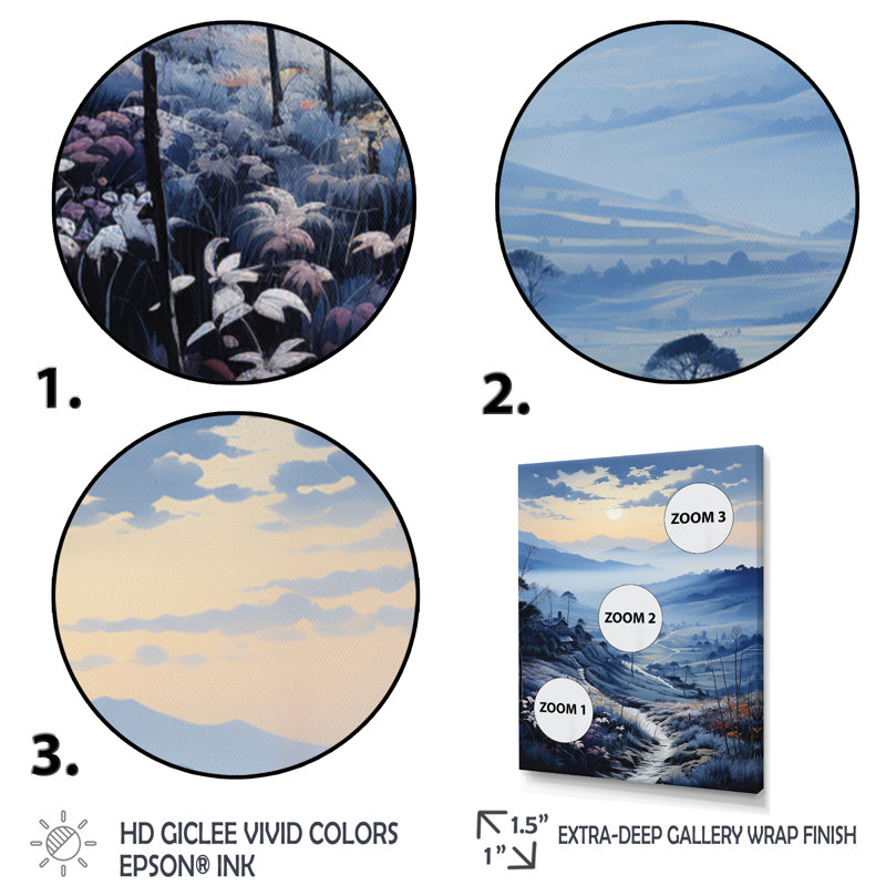 Brinckerhoff Countryside Misty Dawn An I - reproduction d'art, Cadre photo blanc, H 44 po x l 34 po x P 1,5 po