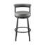 Tabouret de bar ou de comptoir pivotant en métal avec similicuir Reuben-296844685-296844679