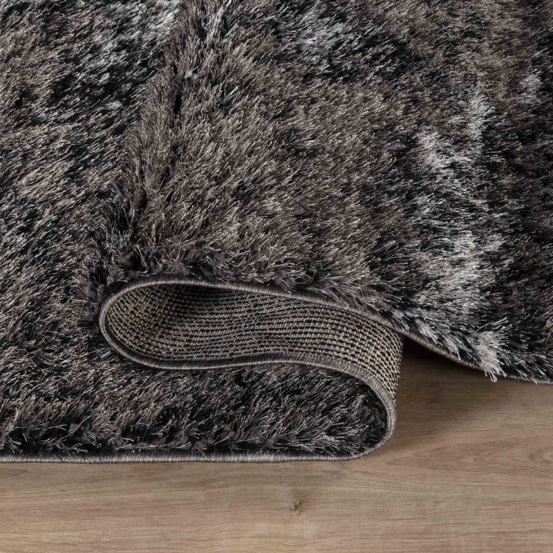 Tarbox Solid Colour Shag Area Rug, Runner 60 x 220cm