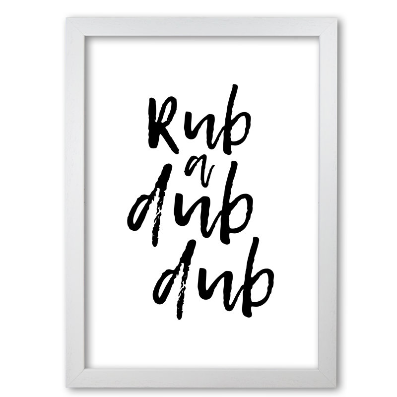 Rub A Dub Dub - Print, 42 cm H x 30 cm W x 5 cm D, White Grain Frame
