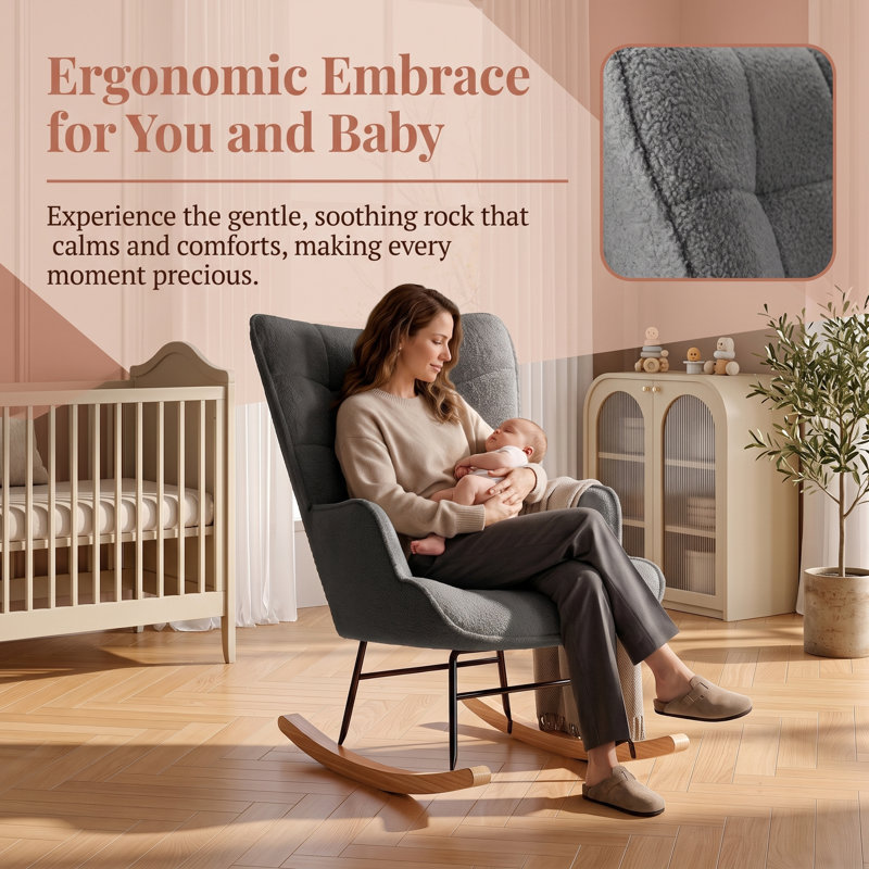 Rocking Chair, Dark Grey