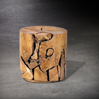 Slice Round Teak Stool