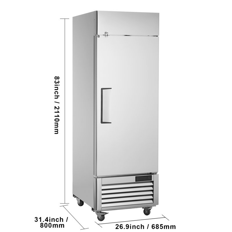 Stainless Steel 19.32 Cu.ft. Single Door Commercial Refrigerator
