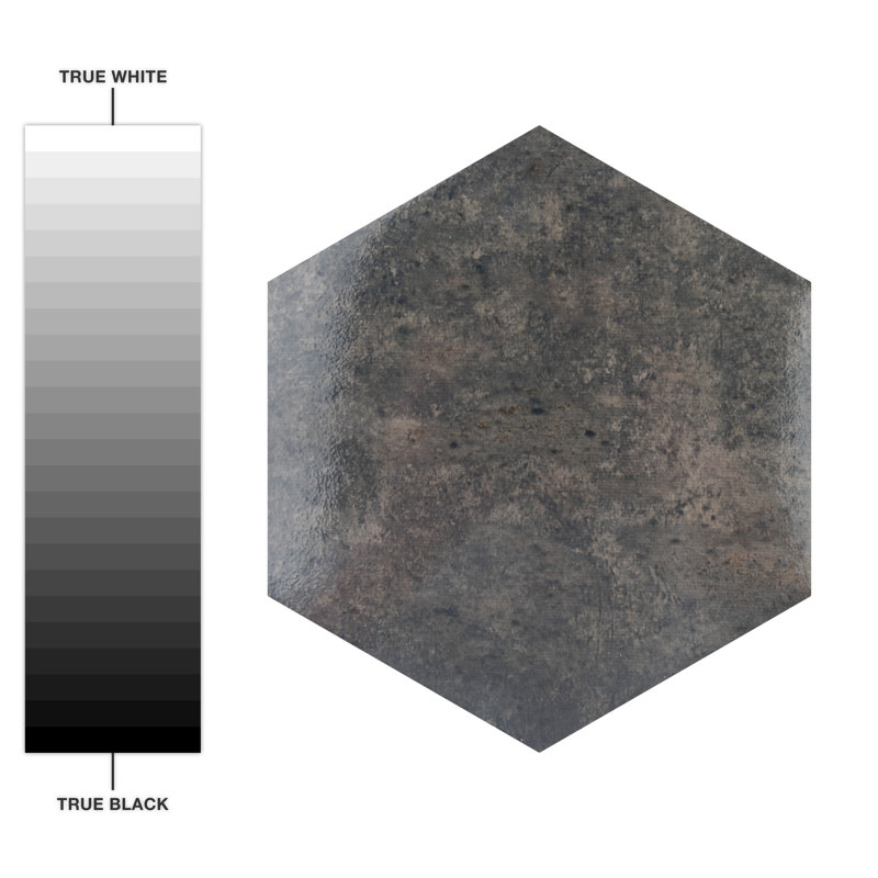 Capri 7" x 8" Porcelain Stone Look Wall & Floor Tile, Black