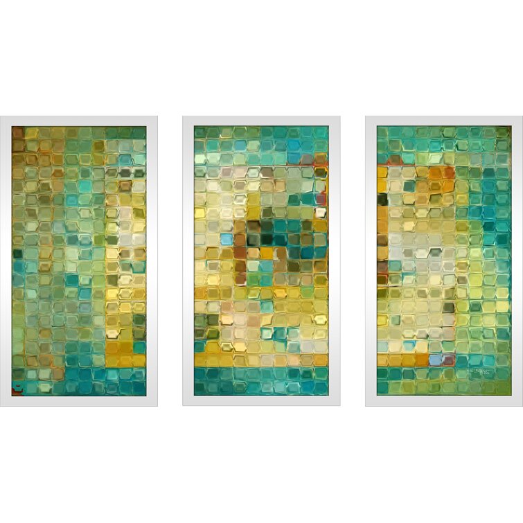 Latitude Run July Heat 3 Piece Painting Print on Wrapped Canvas Set